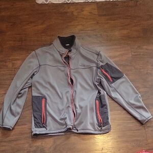 Cabelas Gray Jacket with Red Accents